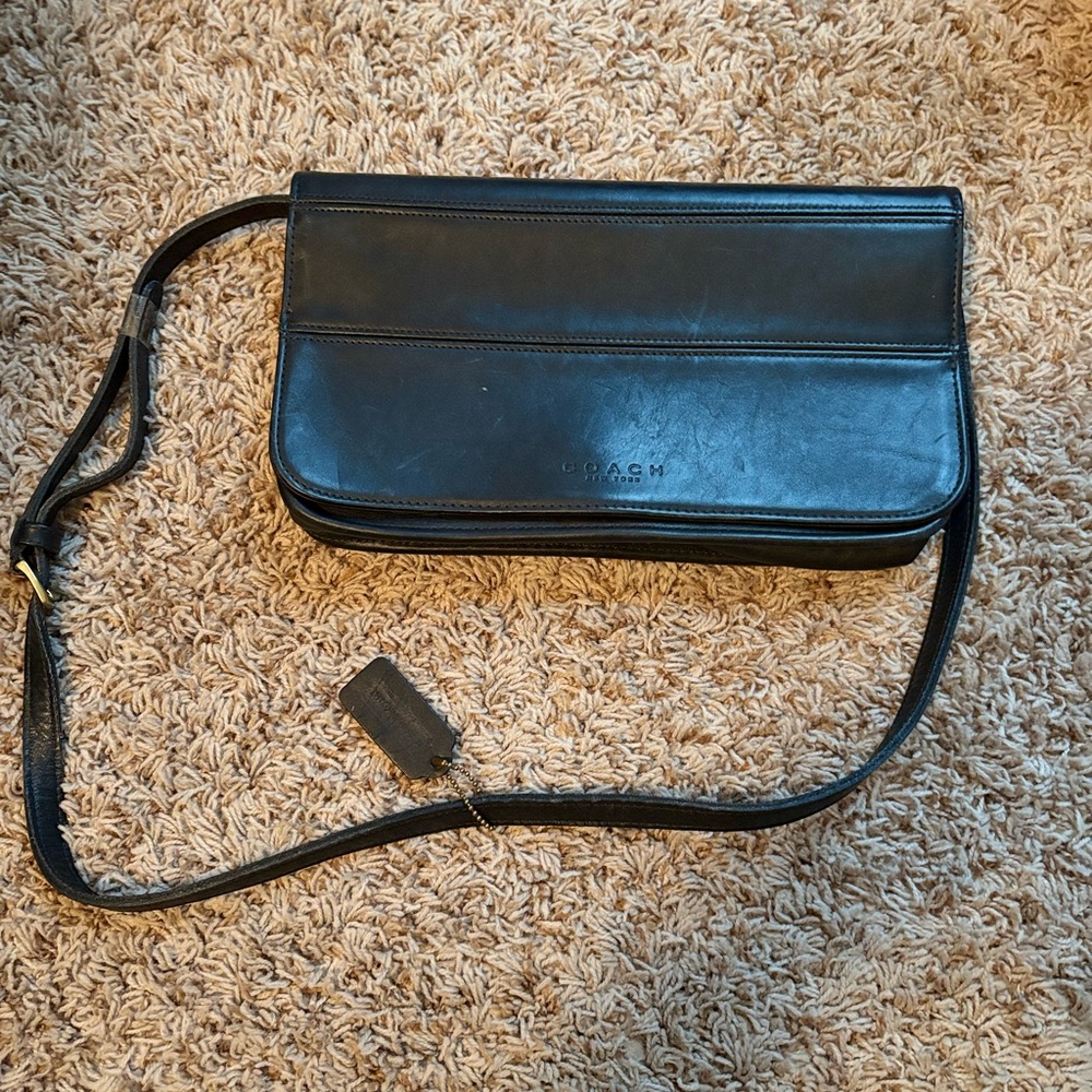 Coach Black Leather Crossbody Bag